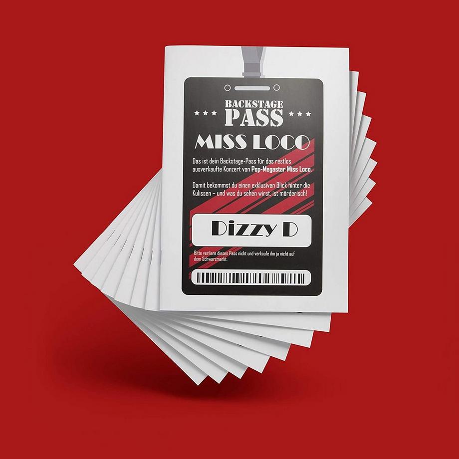 Mord bei Tisch  Krimidinner für Zuhause - Der Backstage Fall 