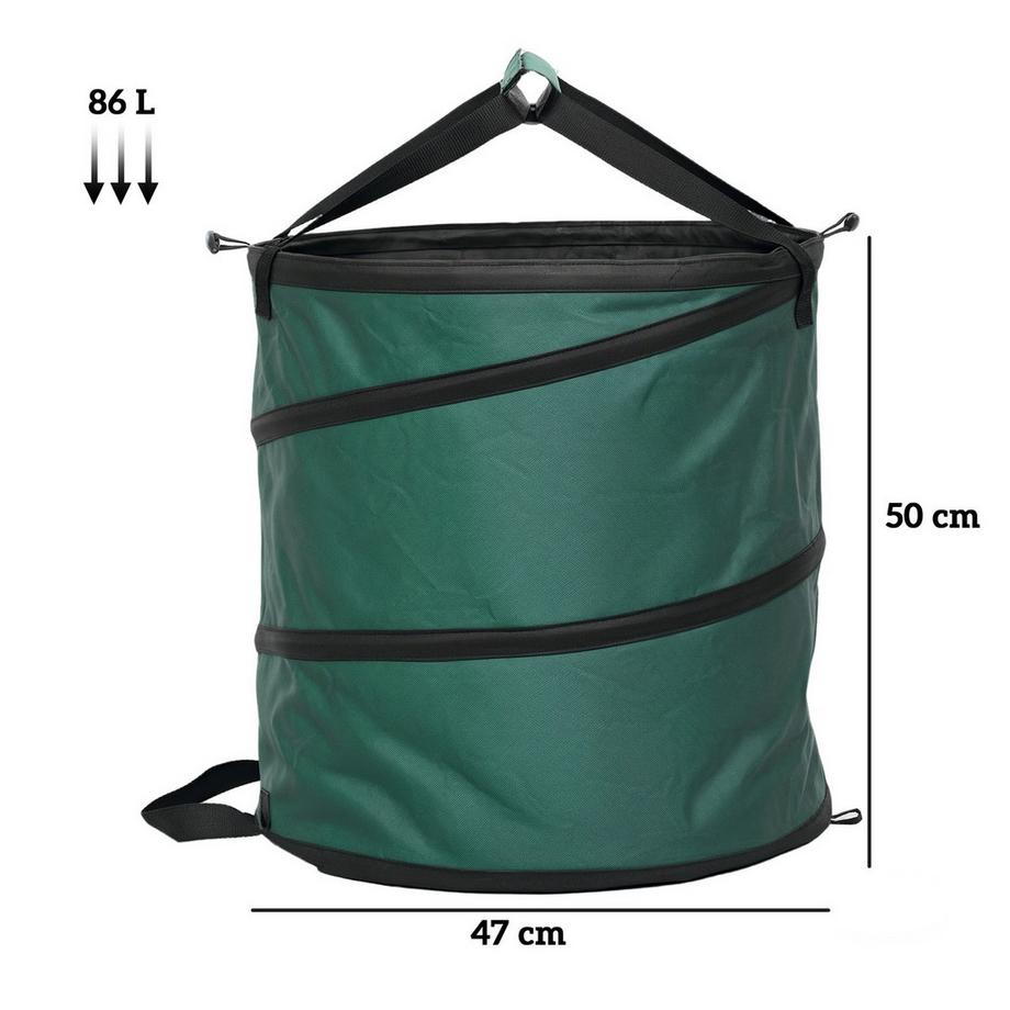 Northio  Gartensack 4x86L wasserdicht Gartenabfallsack mit Reißverschlussdeckel Griffe, stabil Laubsack, selbststehend Gartensäcke, wiederverwendbare Gartenabfallsäcke für Gartenabfälle Grünschnitt Aosom 