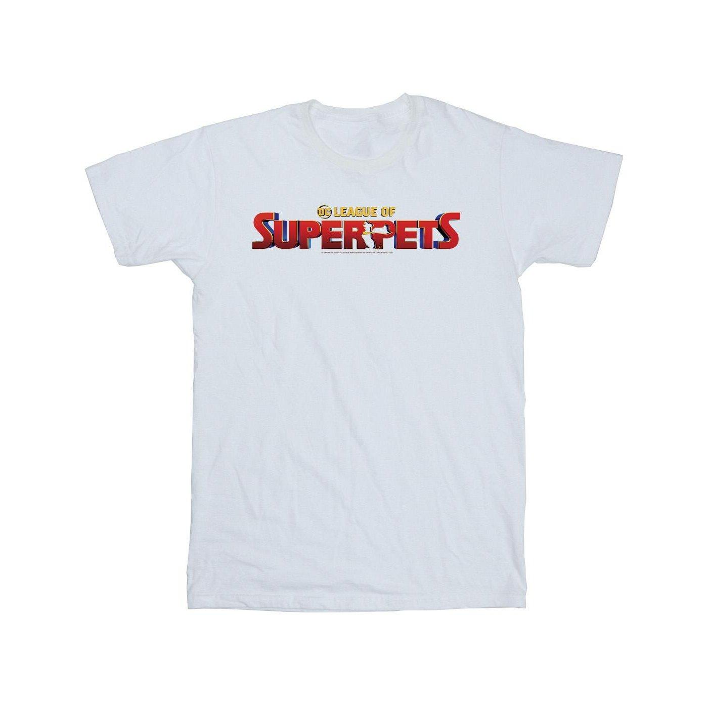 Image of Dc League Of Superpets Movie Logo Tshirt Jungen Weiss 104