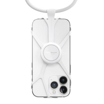 Vonmählen Infinity Plus tracolla Telefono cellulare Nylon, Silicone Bianco