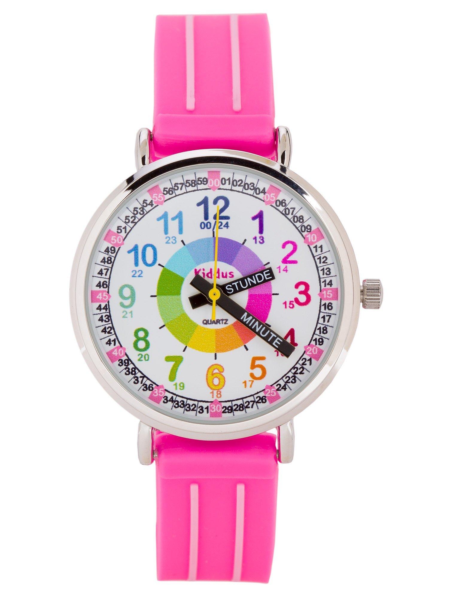 Kiddus  Time Teacher Pink (Deutsch) Montre pour enfants 