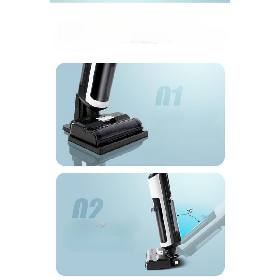 Blue Chilli Aspirapolvere senza fili per pulizia umida e secca con auto-pulizia, guida vocale e stazione di ricarica al grafene  