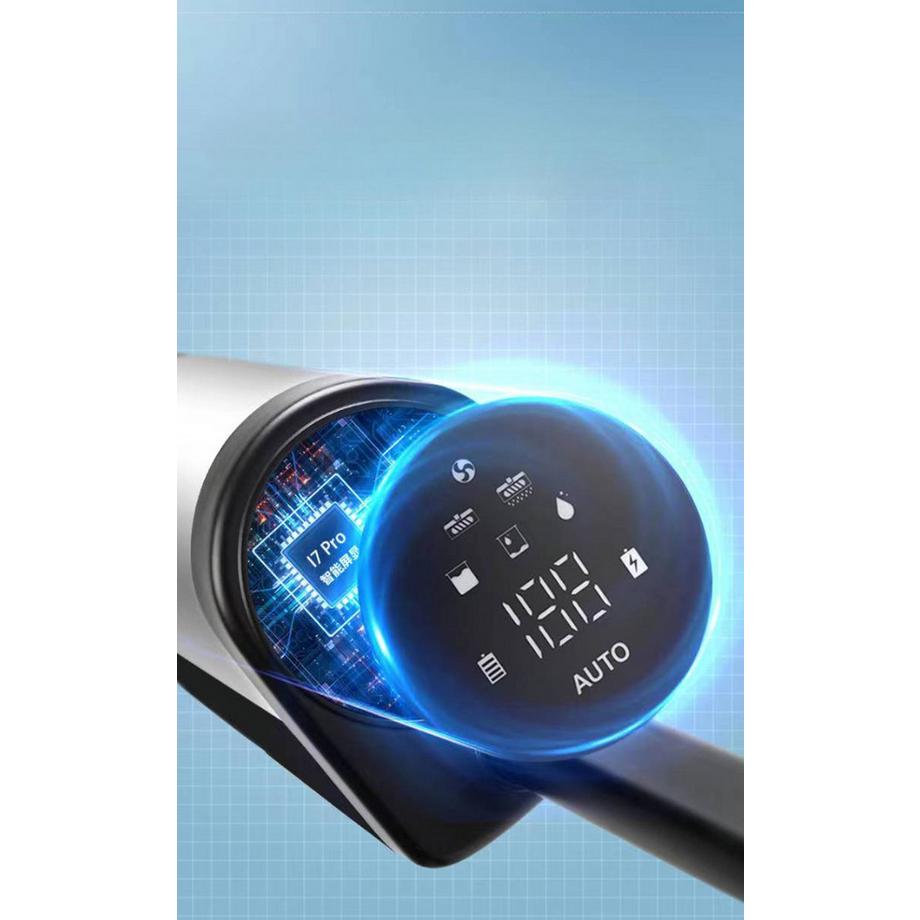 Blue Chilli Aspirapolvere senza fili per pulizia umida e secca con auto-pulizia, guida vocale e stazione di ricarica al grafene  