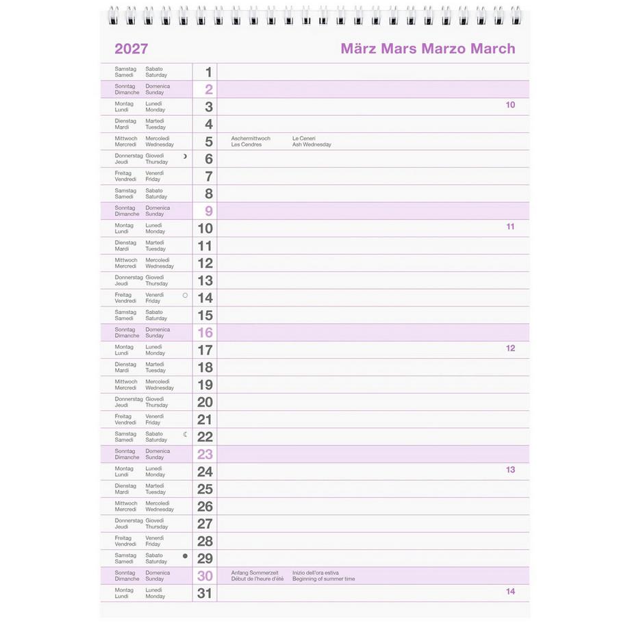 Biella Monatskalender Block 11  