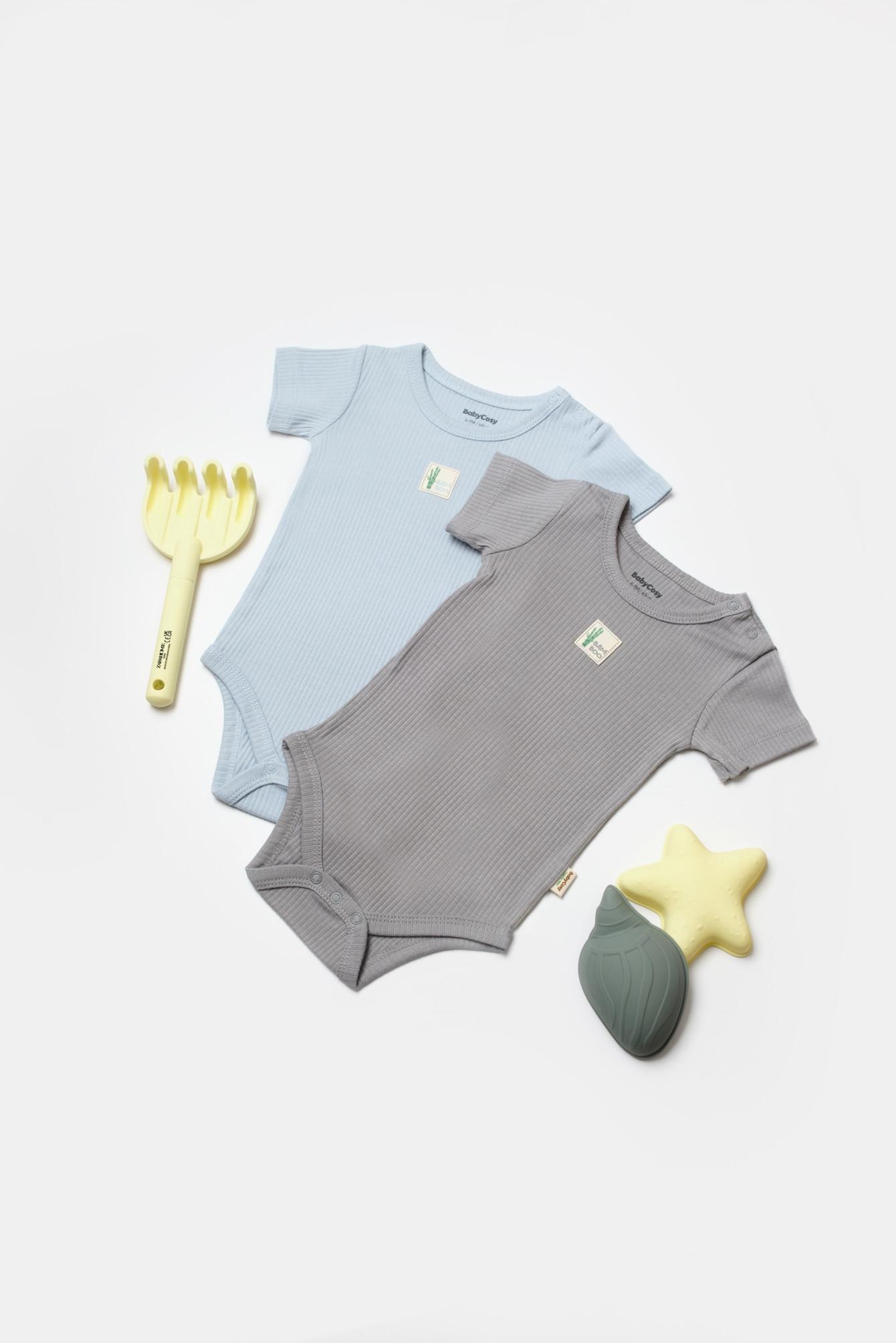 Image of Body, Kurzarm, 2 Pack Unisex Blau 74