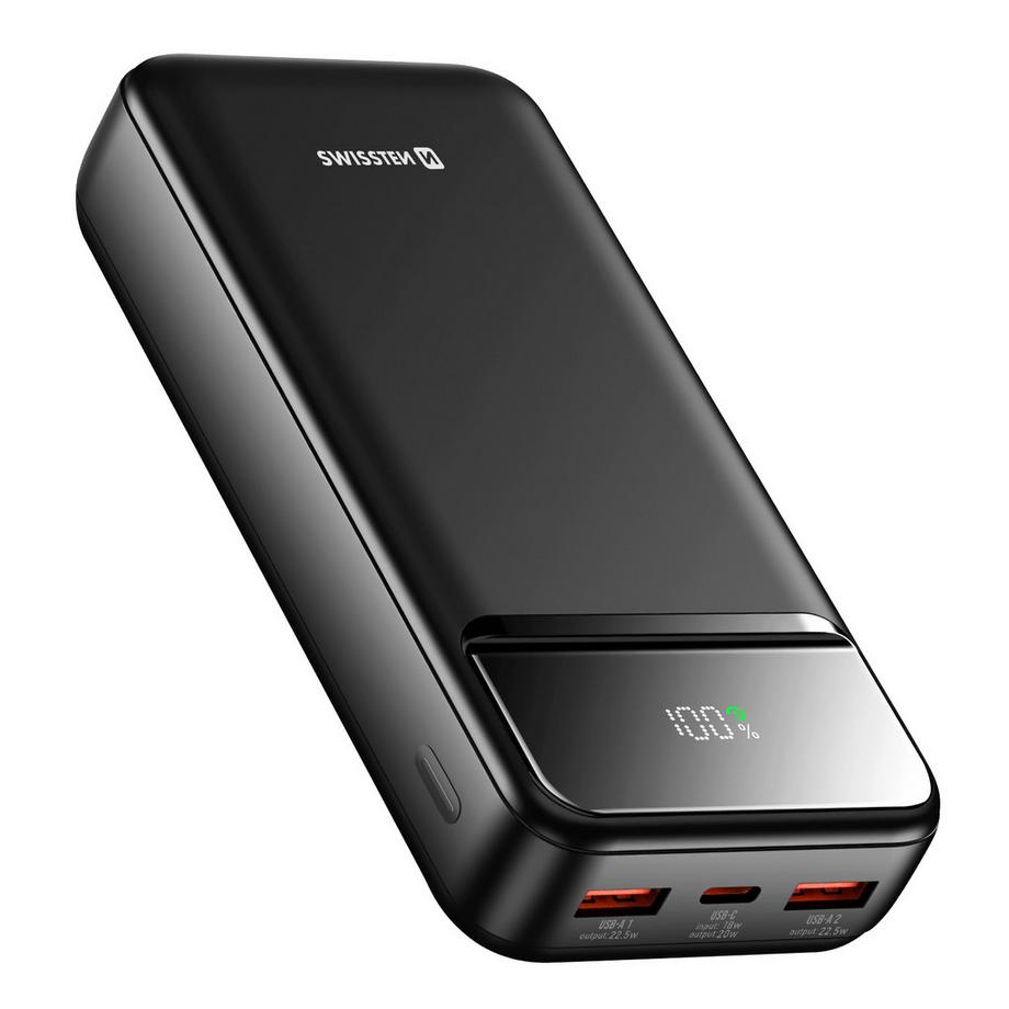 Batteria Esterna 20000mAh con USB-C e 2 USB Schermo LED Compatta