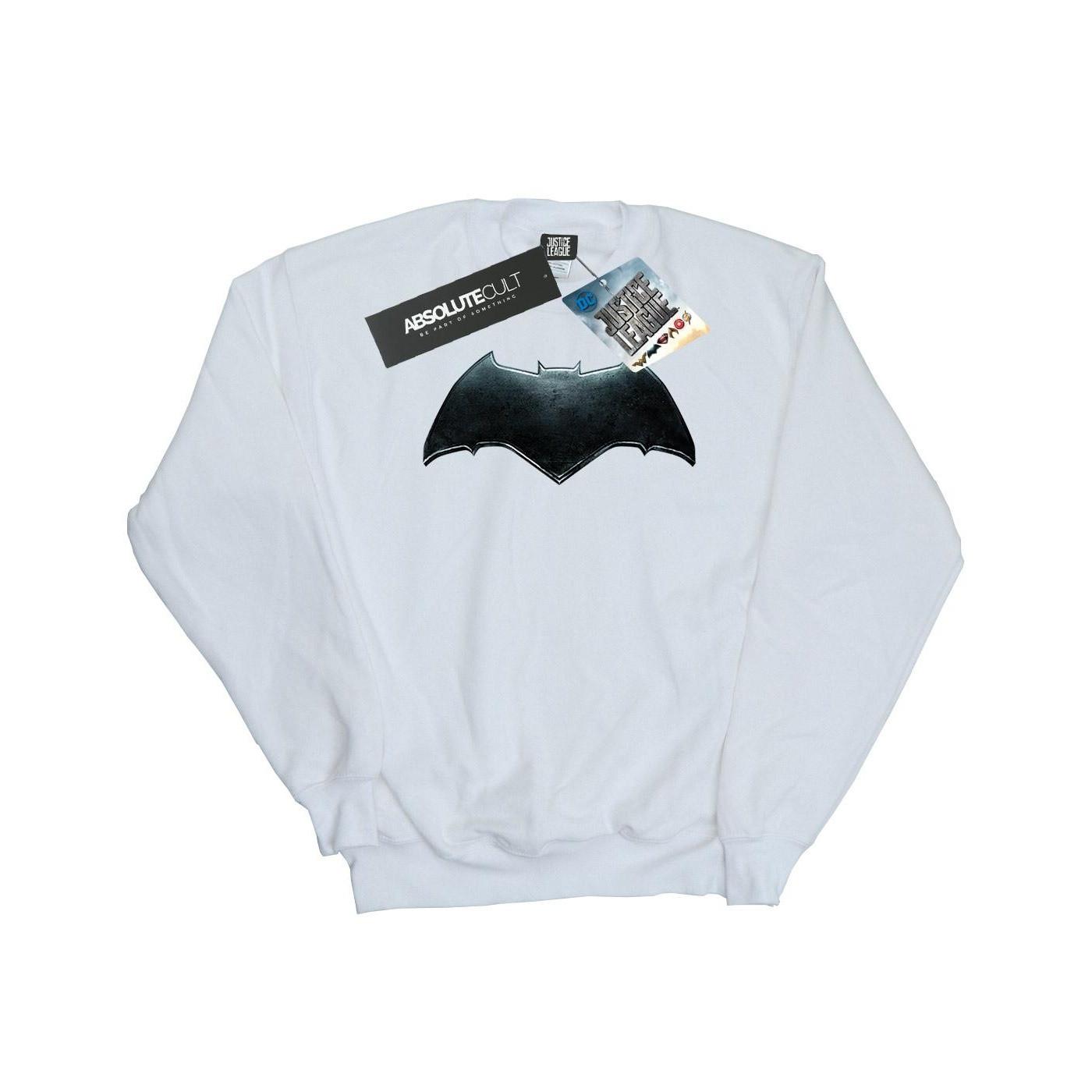Image of Justice League Movie Batman Emblem Sweatshirt Damen Weiss L