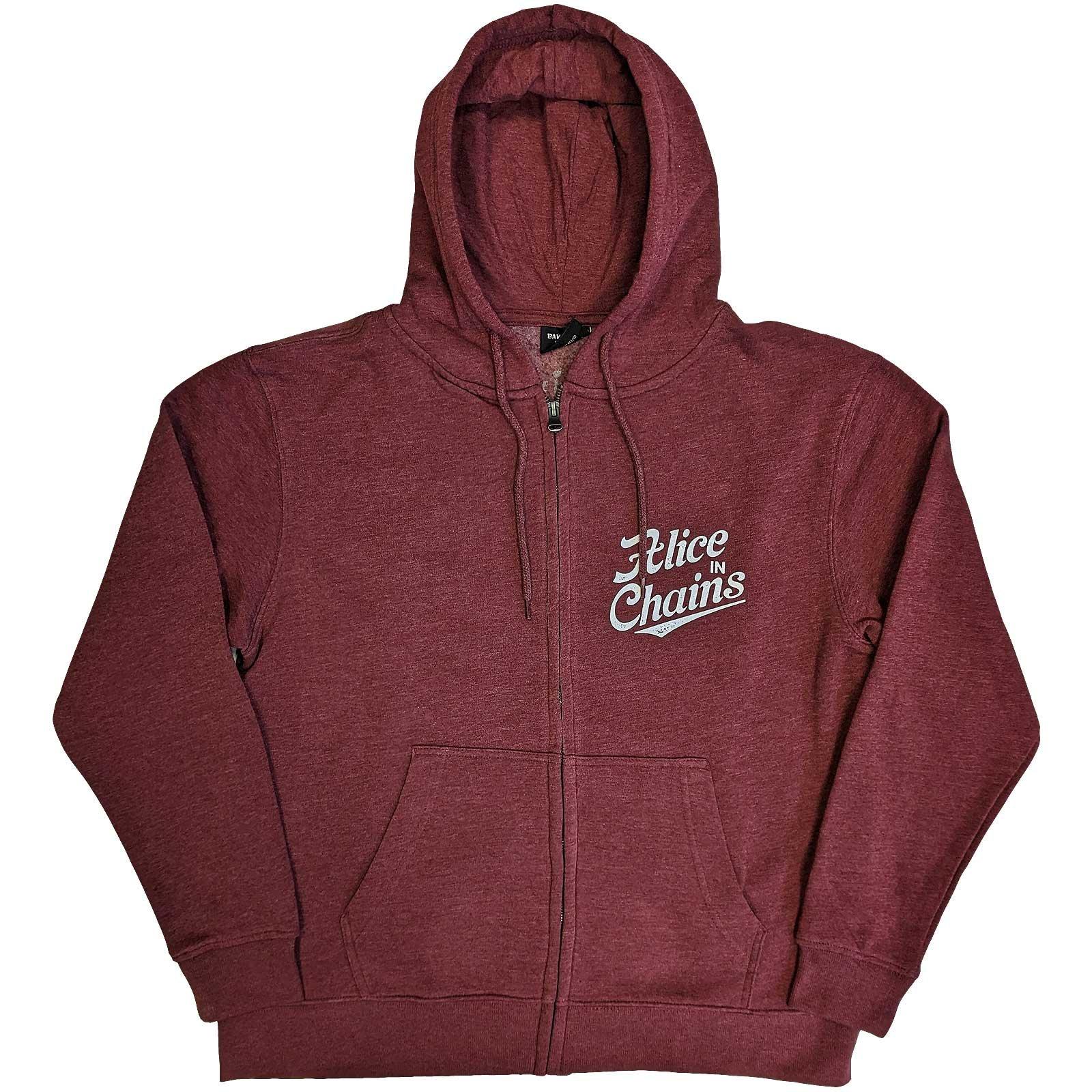 Image of Hoodie Mit Durchgehendem Reißverschluss Herren Bordeaux XXL