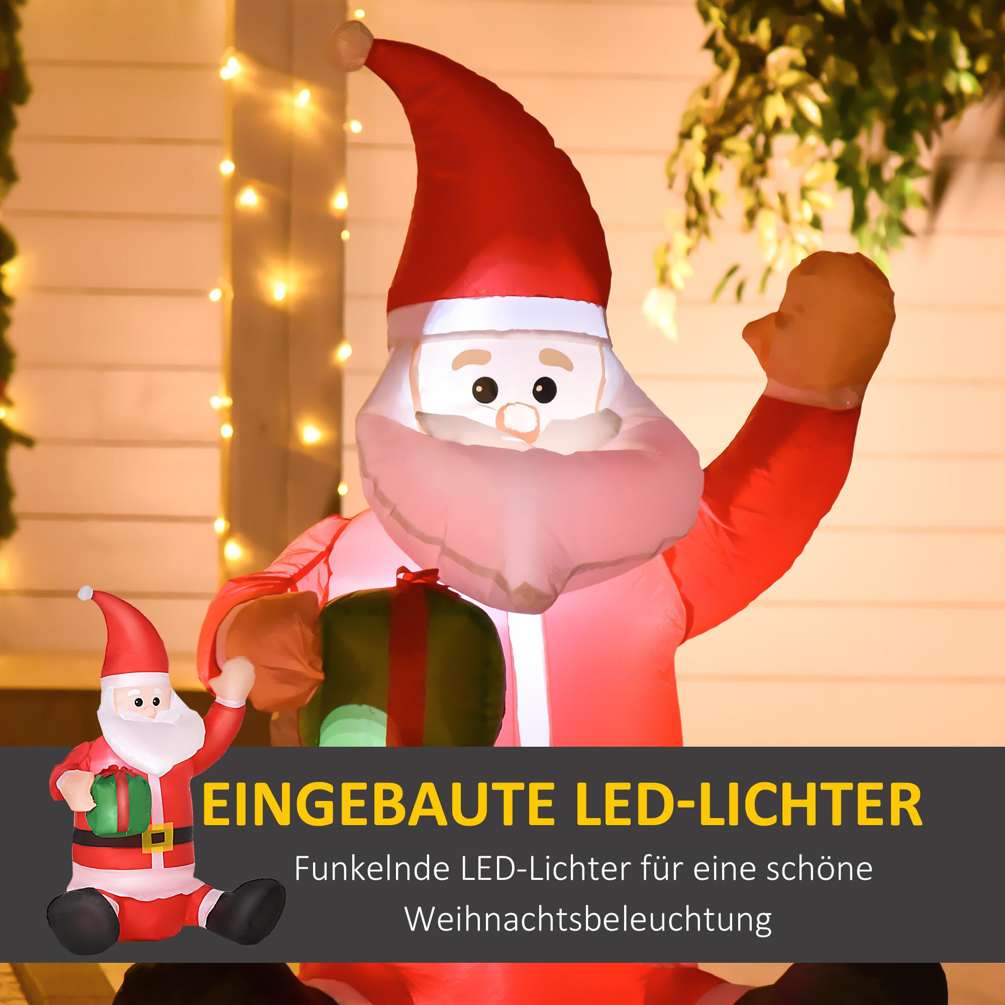 HOMCOM Aufblasbarer Weihnachtsmann  