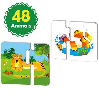 Activity-board  48 puzzles alimentaires avec mécanisme de correction des erreurs, parfaits pour l'éducation précoce et l'apprentissage préscolaire 