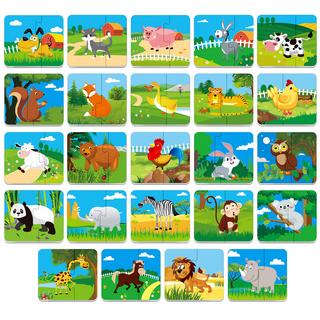 Activity-board  48 puzzles alimentaires avec mécanisme de correction des erreurs, parfaits pour l'éducation précoce et l'apprentissage préscolaire 