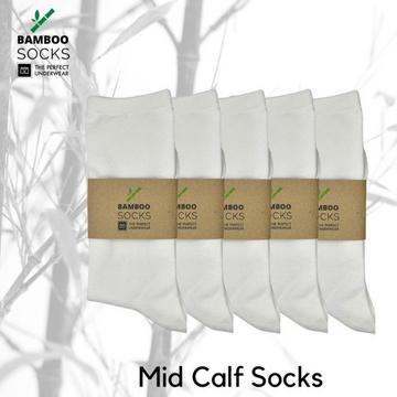 Bambus Socken mid-calf bianco ( 5 Paar pro Pack), Größe XL