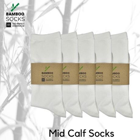 The Perfect Underwear  Bambus Socken mid-calf bianco ( 5 Paar pro Pack), Größe XL 