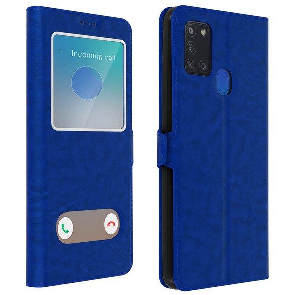 Avizar  Doppelfenster Cover Galaxy A21s Blau 