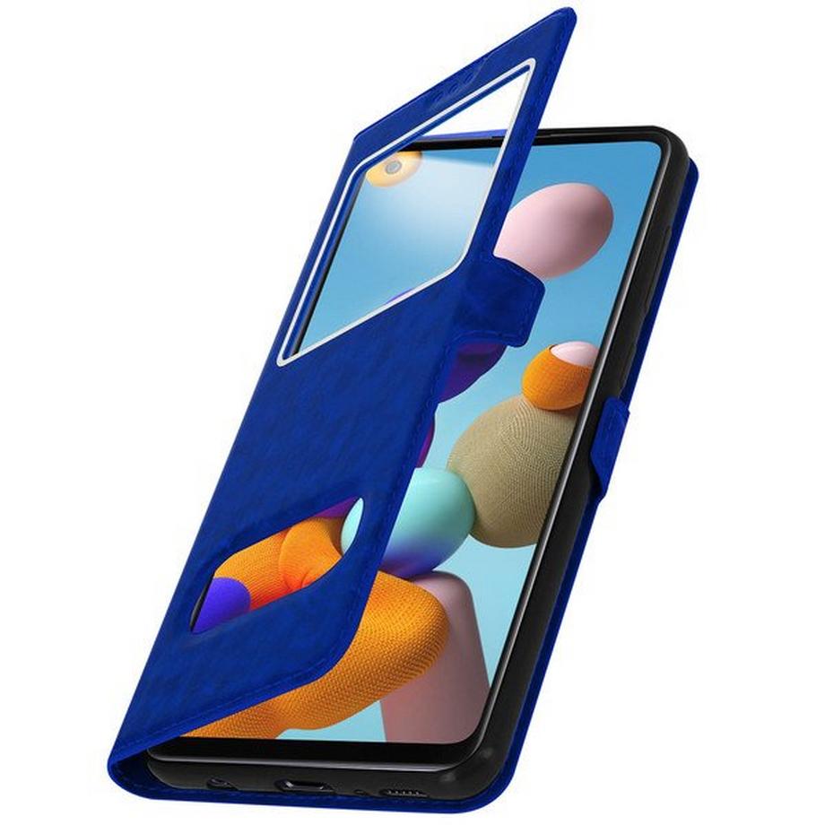 Avizar  Etui Samsung A21s Fenêtre - Bleu 