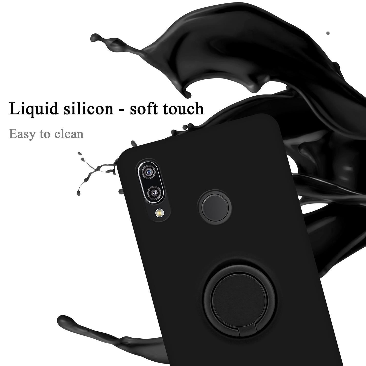 Cadorabo  Housse compatible avec Huawei P20 LITE 2018 / NOVA 3E - Coque de protection en silicone TPU flexible avec anneau 