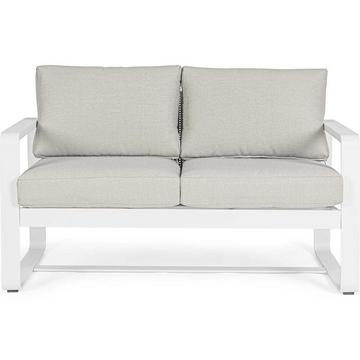 Garten 2er-sofa merrigan mit kissen weiss