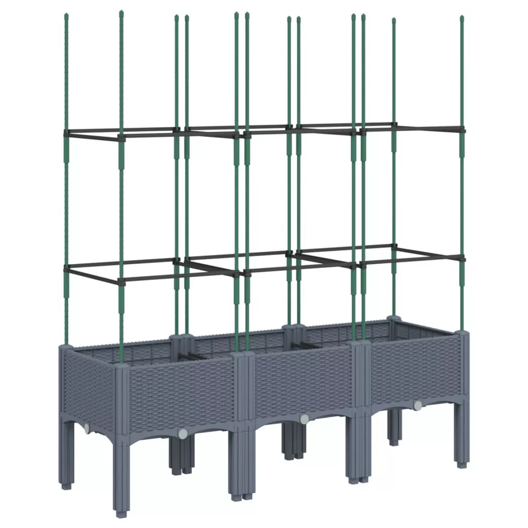 VidaXL - Jardinière polypropylène, One Size, Gris