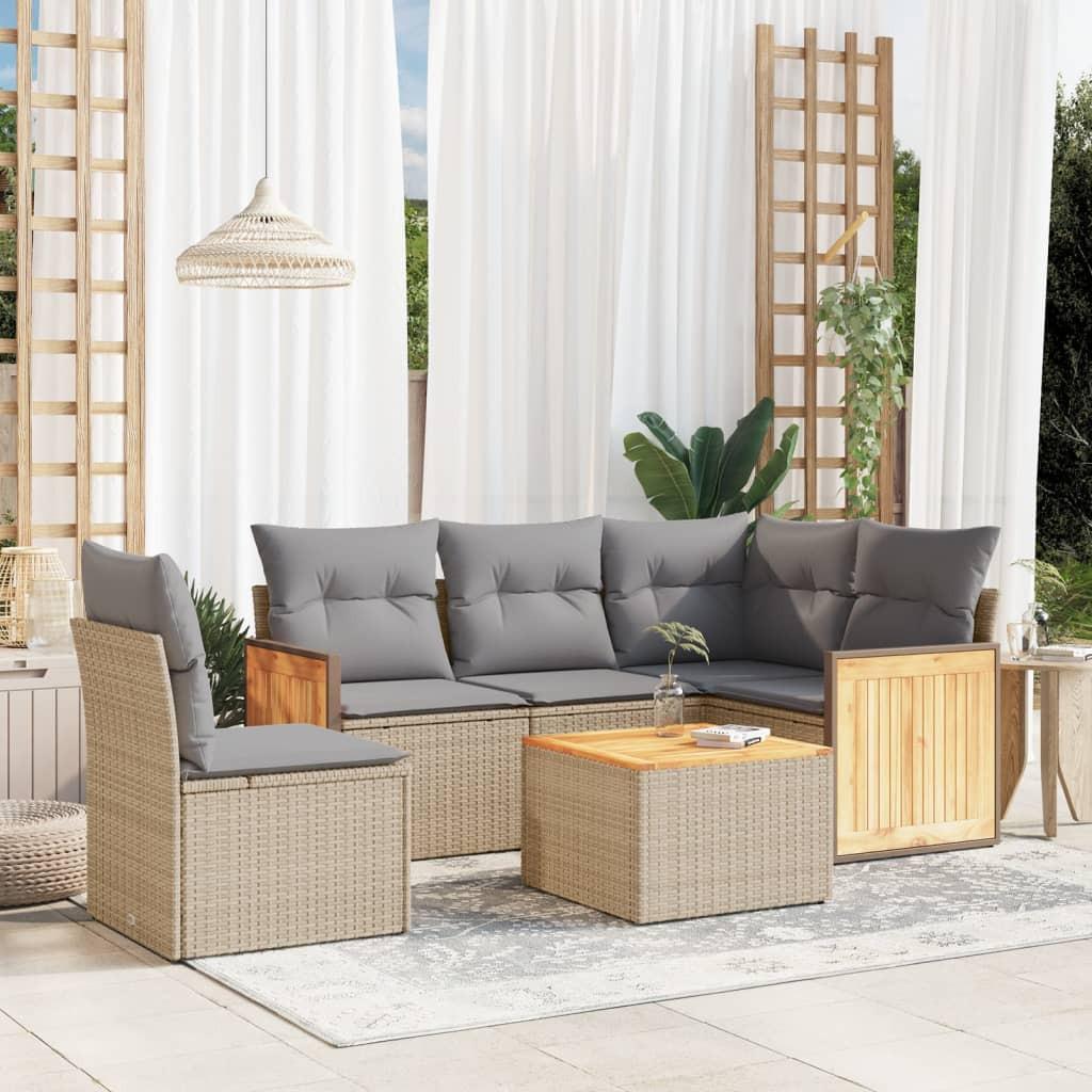 VidaXL set divano da giardino Polirattan  