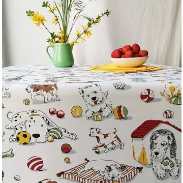 Nappe enduite ronde ou ovale Chiens