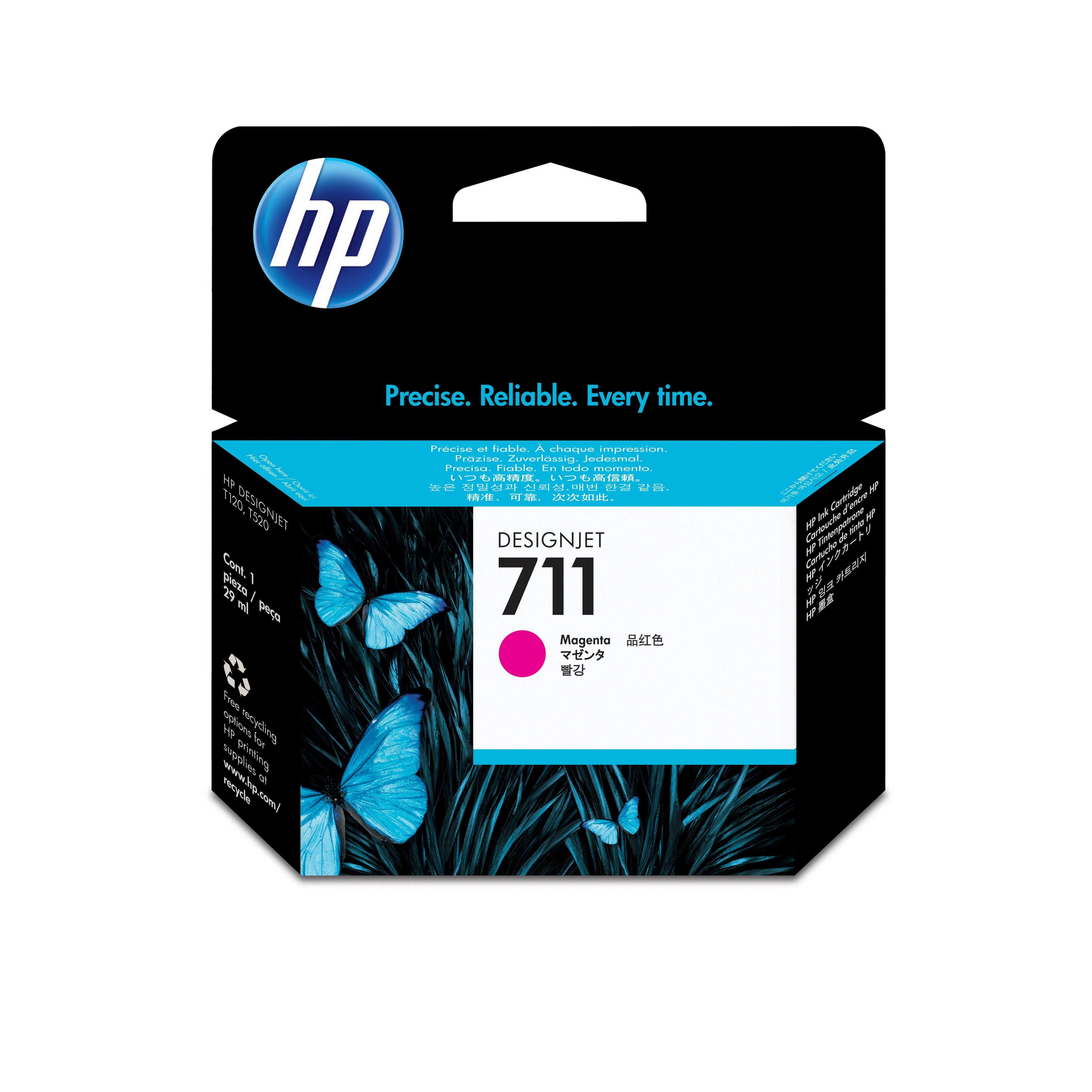 Hewlett-Packard  HP Tintenpatrone 711 magenta CZ131A DesignJet T120/520 29ml 