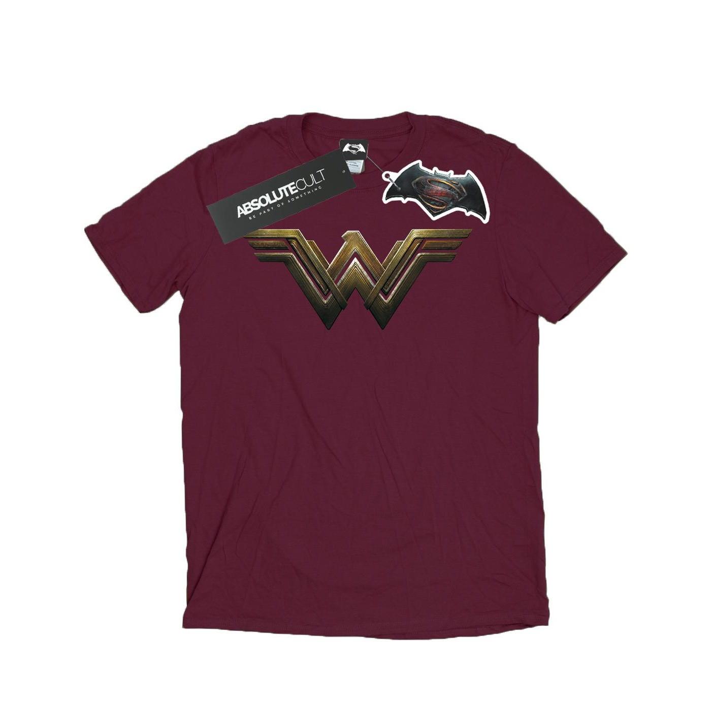 Image of Wonder Woman Logo Tshirt Damen Weinrot S