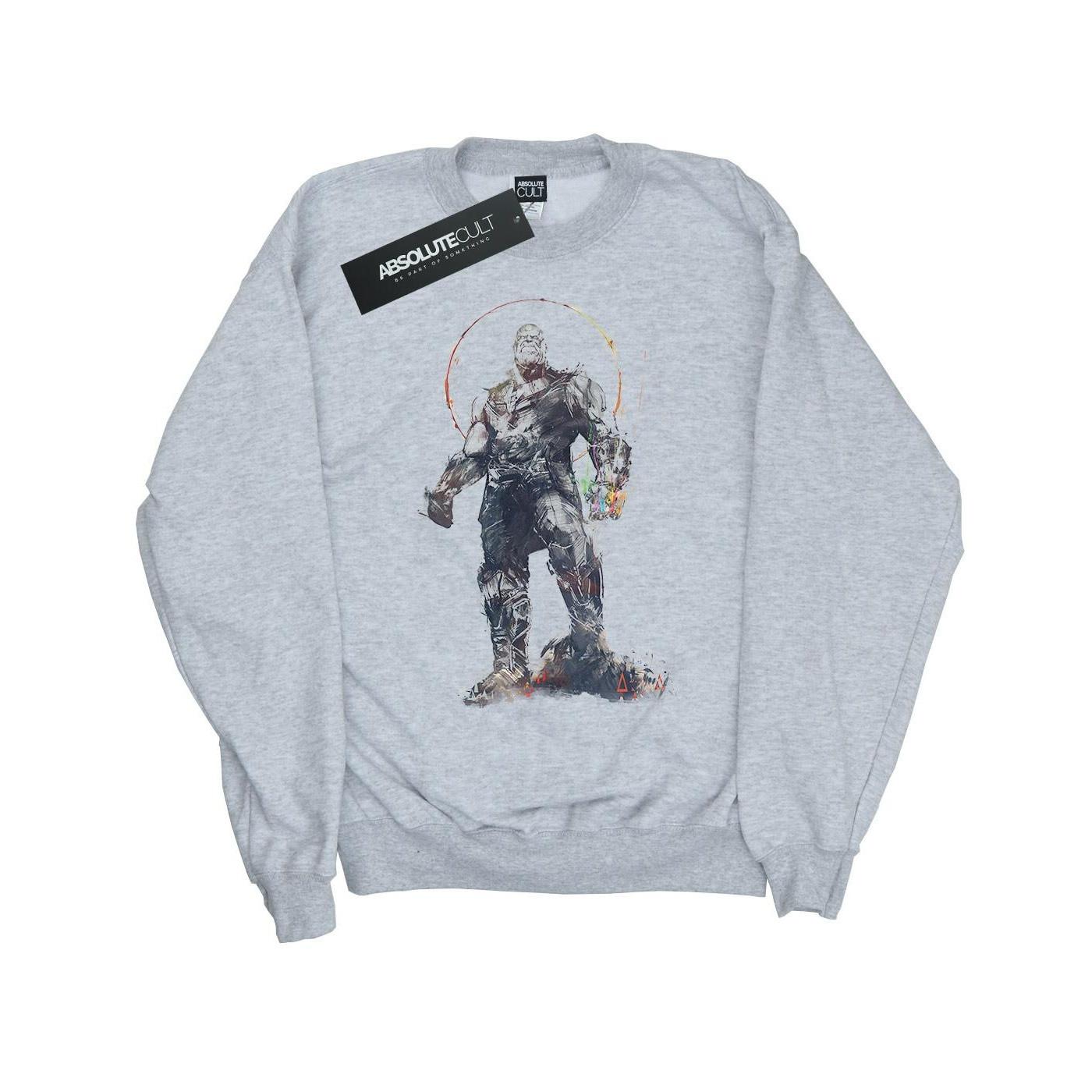 Image of Avengers Infinity War Thanos Sketch Sweatshirt Mädchen Grau 140/146