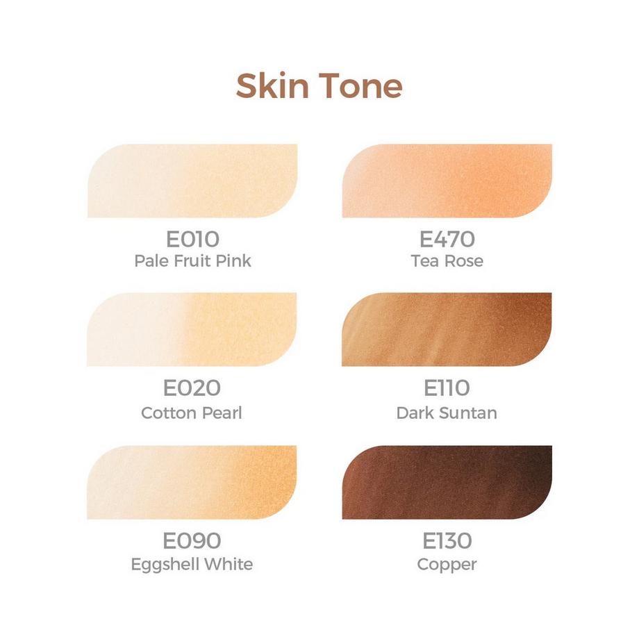 Ohuhu  Honolulu Kunstmarker (alkoholbasis, doppelseitig) - 6 Hautfarben 