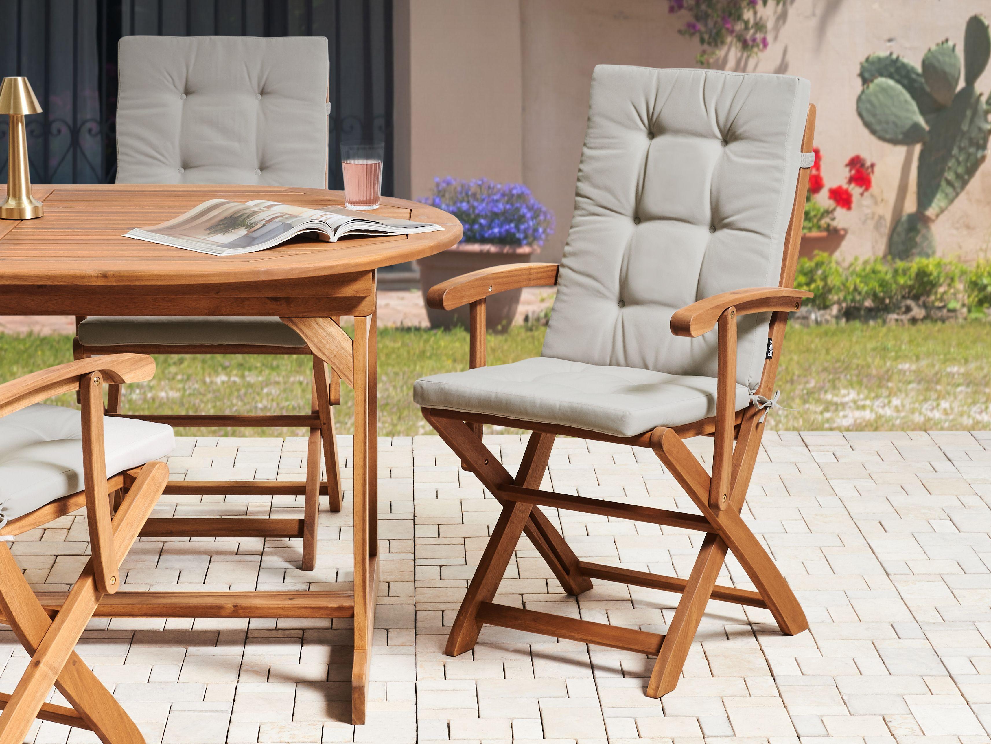 Beliani Lot de 2 coussins de jardin en Polyester Moderne MAUI PREMIUM  