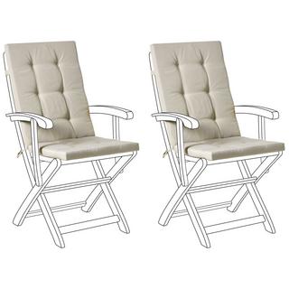 Beliani Lot de 2 coussins de jardin en Polyester Moderne MAUI PREMIUM  