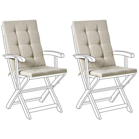 Beliani Lot de 2 coussins de jardin en Polyester Moderne MAUI PREMIUM  