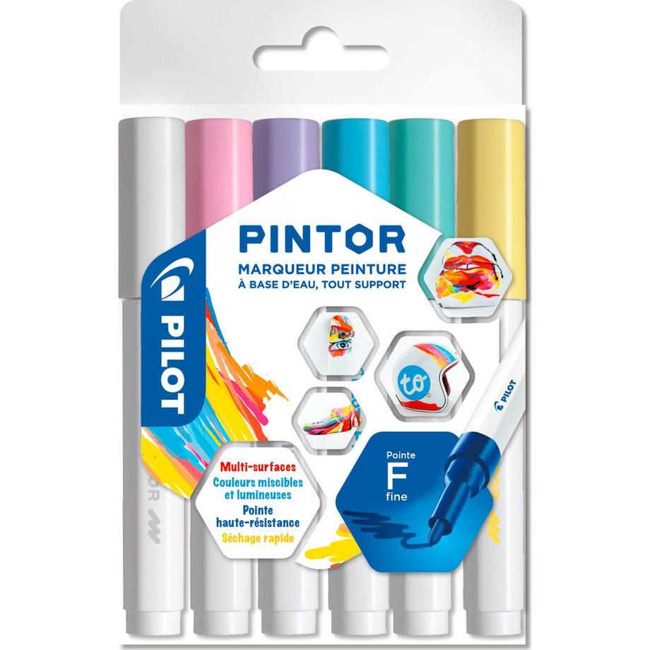 Pilot PILOT Marker Set Pintor F 1.0mm S6/0517467 6 Farben pastel  