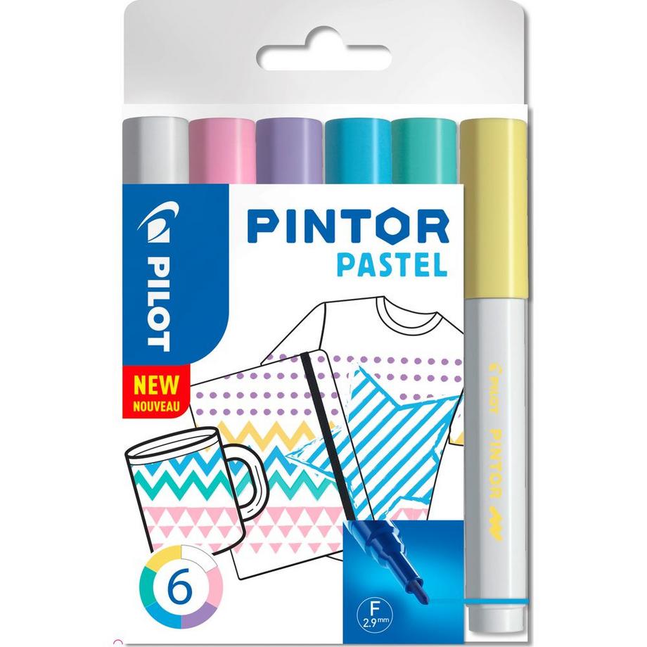 Pilot PILOT Marker Set Pintor F 1.0mm 6 Farben pastel  
