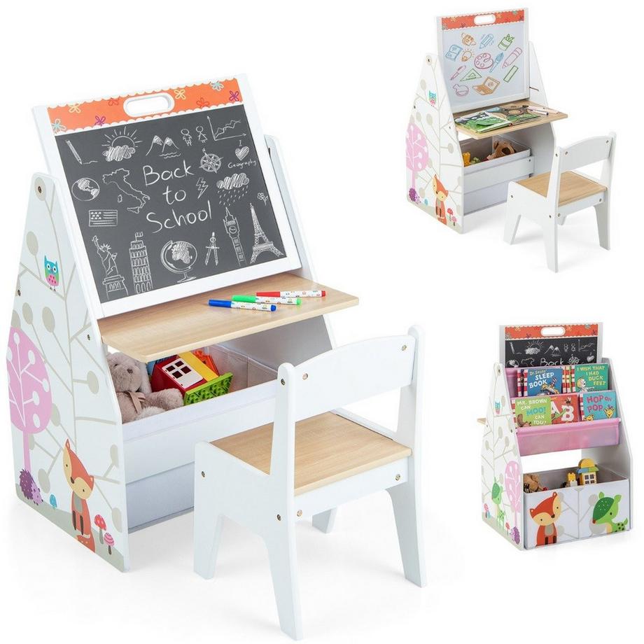 Cavalletto e set da scrivania per bambini
