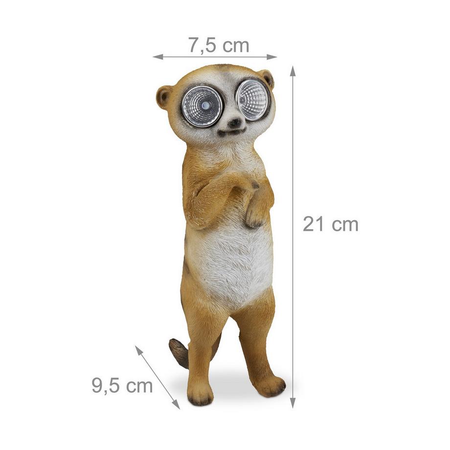 B2X  Gartenfigur Erdmännchen mit Sonnenaugen 