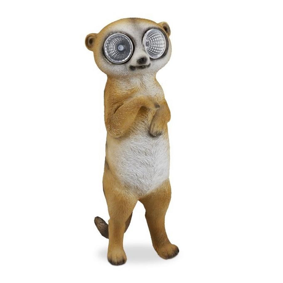 B2X  Gartenfigur Erdmännchen mit Sonnenaugen 