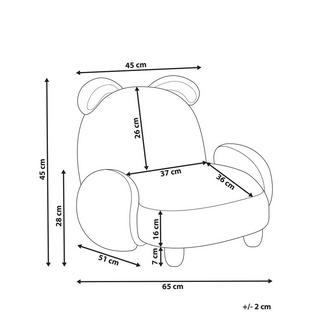 Beliani Chaise pour enfant en Fourrure synthétique Moderne KANNA  