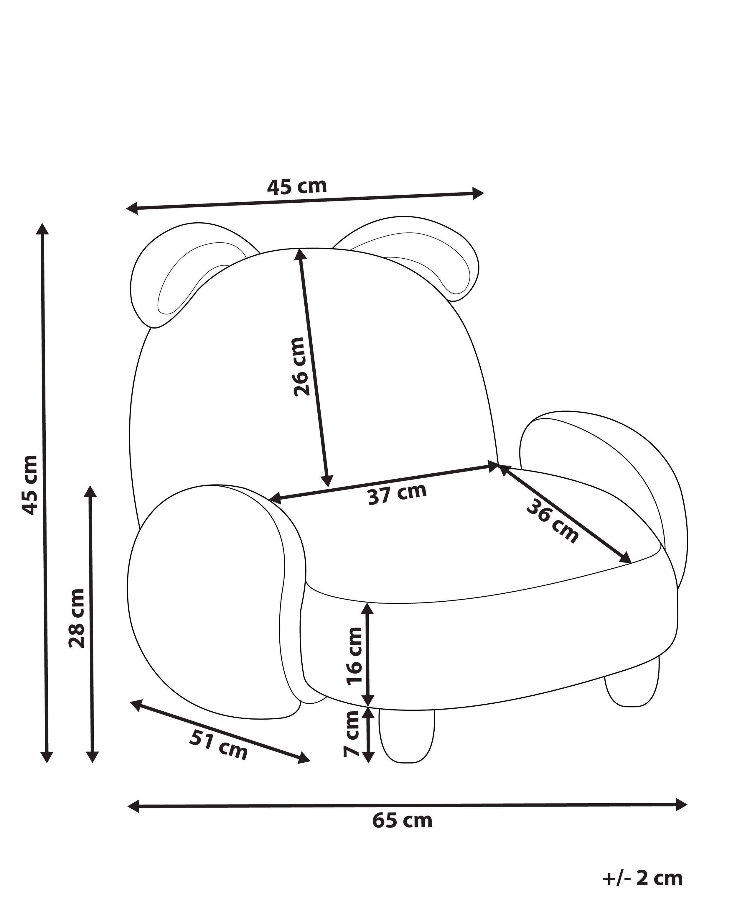 Beliani Chaise pour enfant en Fourrure synthétique Moderne KANNA  