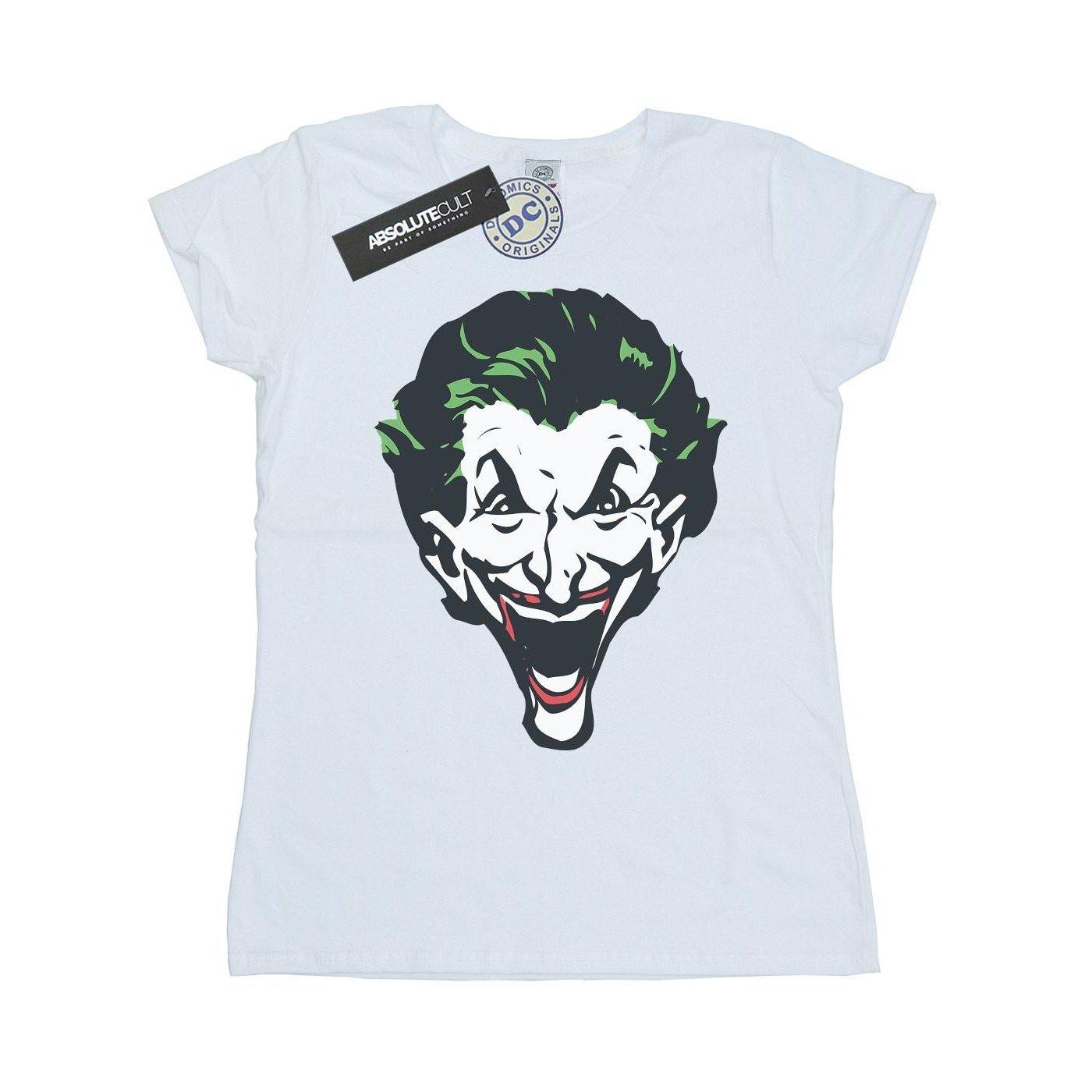 Image of The Joker Big Face Tshirt Damen Weiss M