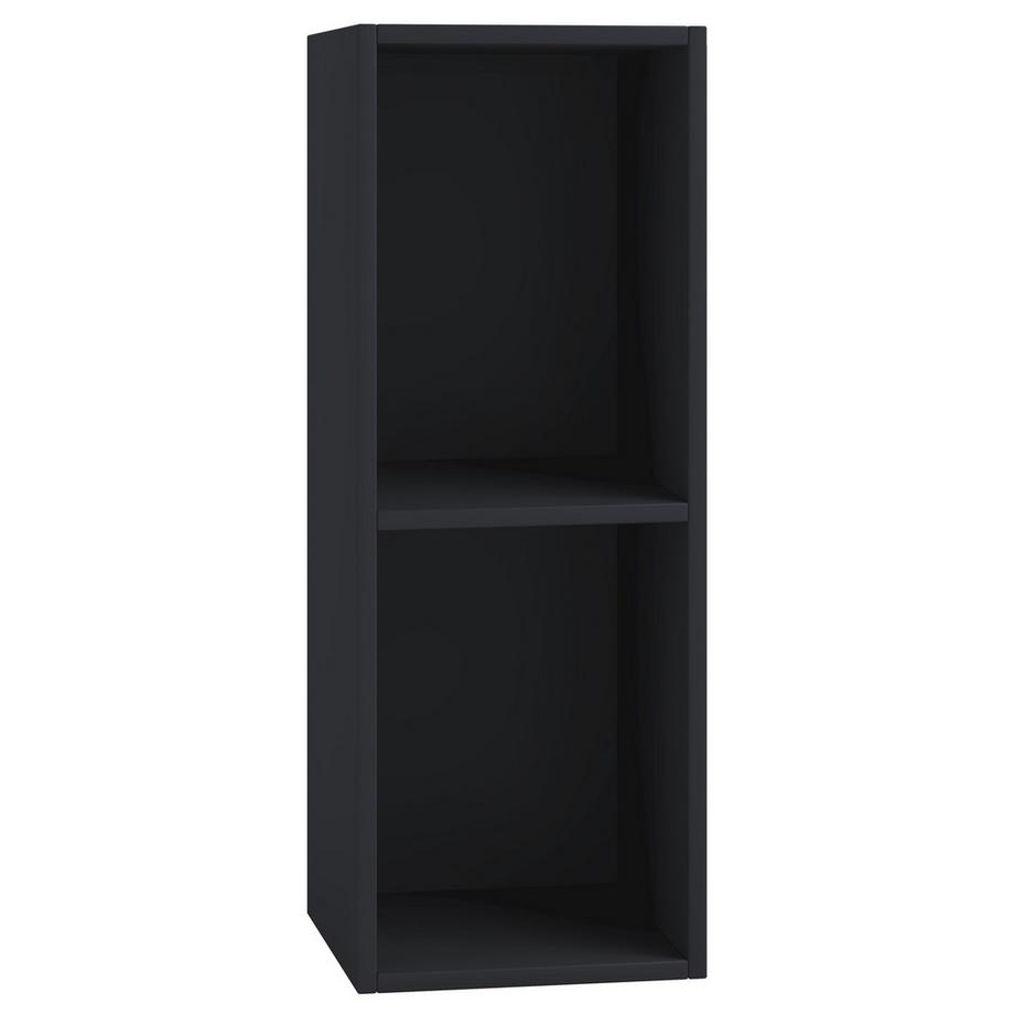 VCM Holz Stand Regal | Regal mit 2 großen Fächer | Maße: H. 72 x B. 34 x T. 30 cm | Platz für 65 Schallplatten | 1 fester Fachboden - Platto  