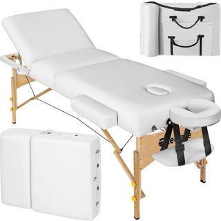 Tectake 3 Zonen Massageliege mit 10cm Polsterung und Holzgestell  