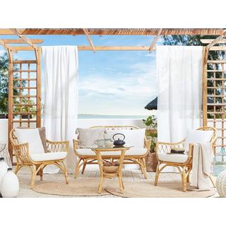 Beliani Ensemble de salon avec table en Rotin Boho SIBARI  