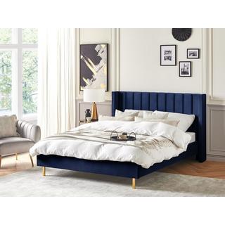 Beliani Bett mit Lattenrost aus Samtstoff Modern VILLETTE  