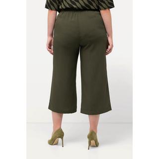 Ulla Popken  Culottes con taglio della gamba ampio e lungo fino al polpaccio e cintura elastica 