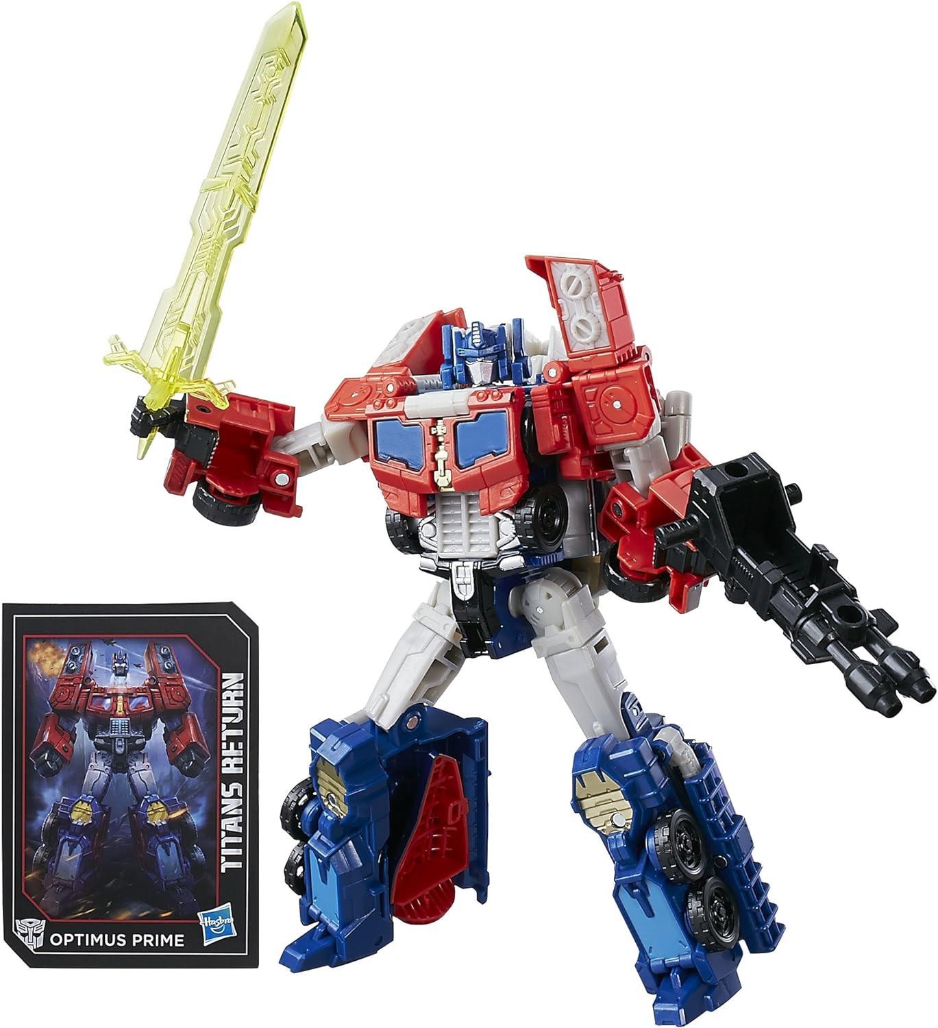 Image of Transformers Generations Titans Return Diac & G2 Optimus Prime Voyager Action Figure Unisex