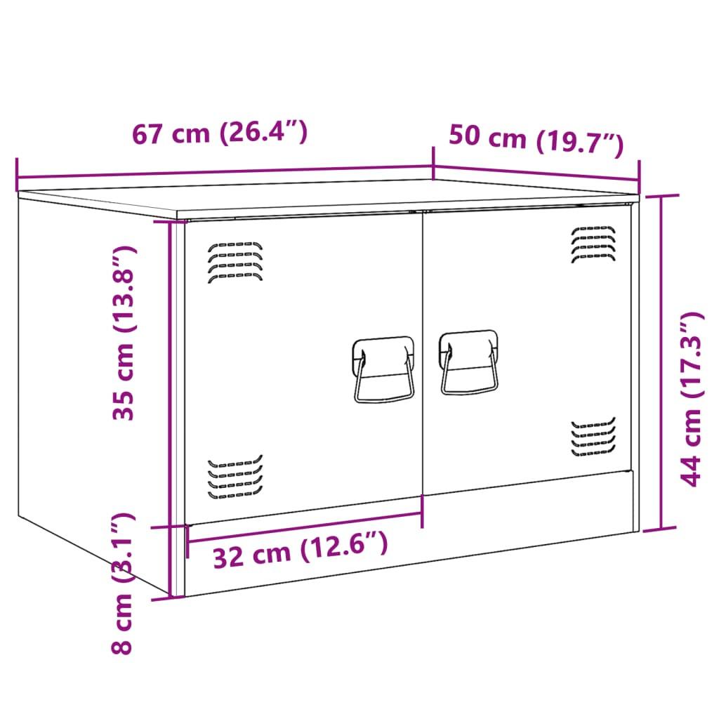 VidaXL Table basse acier  