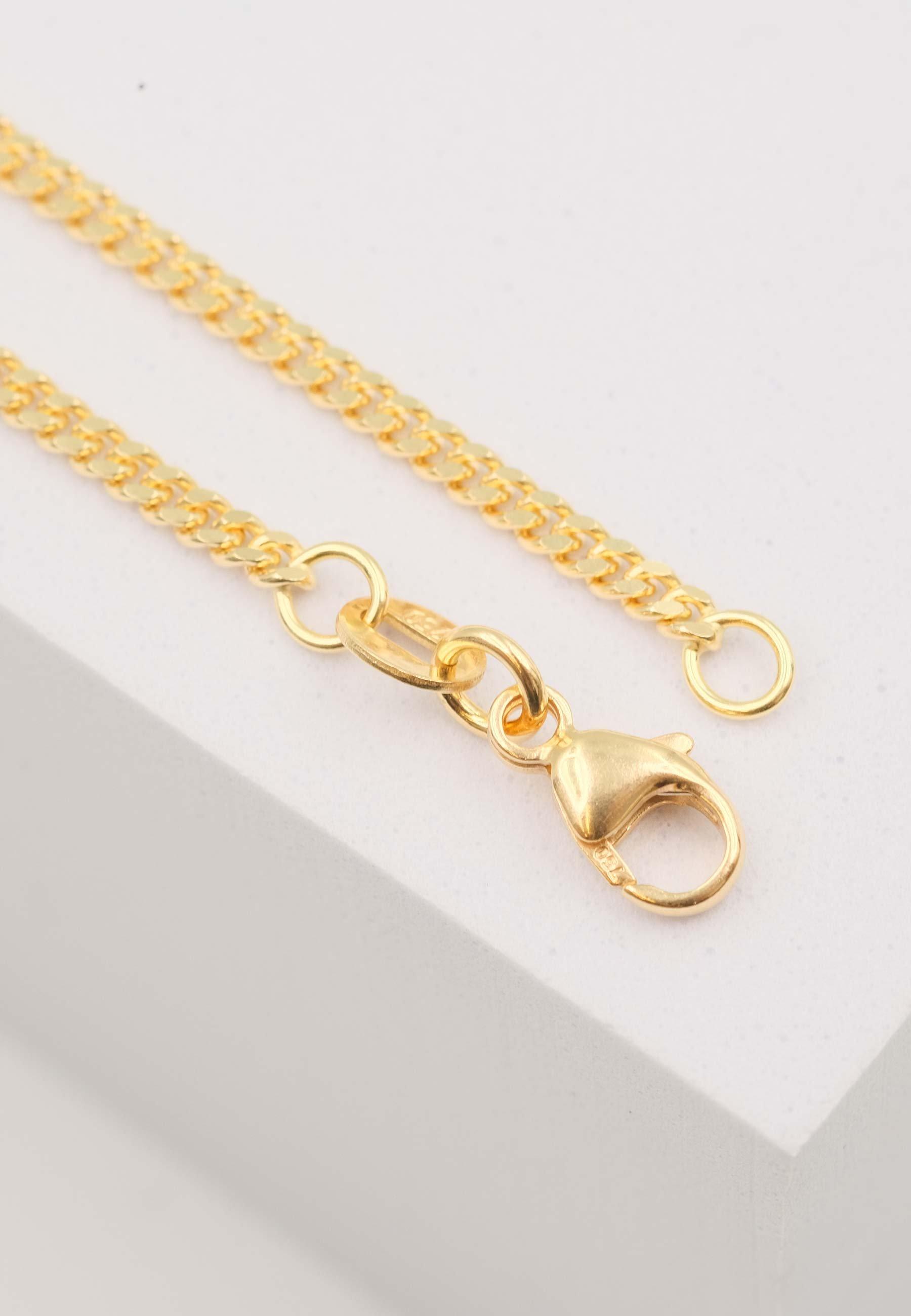 MUAU Schmuck  Collier Panzer Gelbgold 750, 2mm, 45cm 