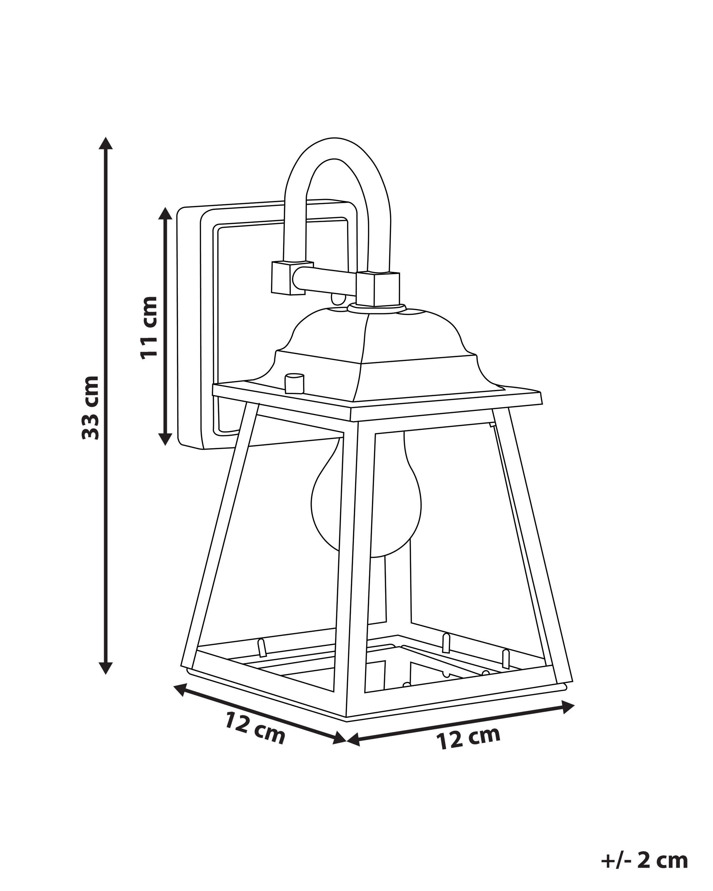 Beliani Lampe murale pour l'extérieur en Verre Traditionnel GARRY  