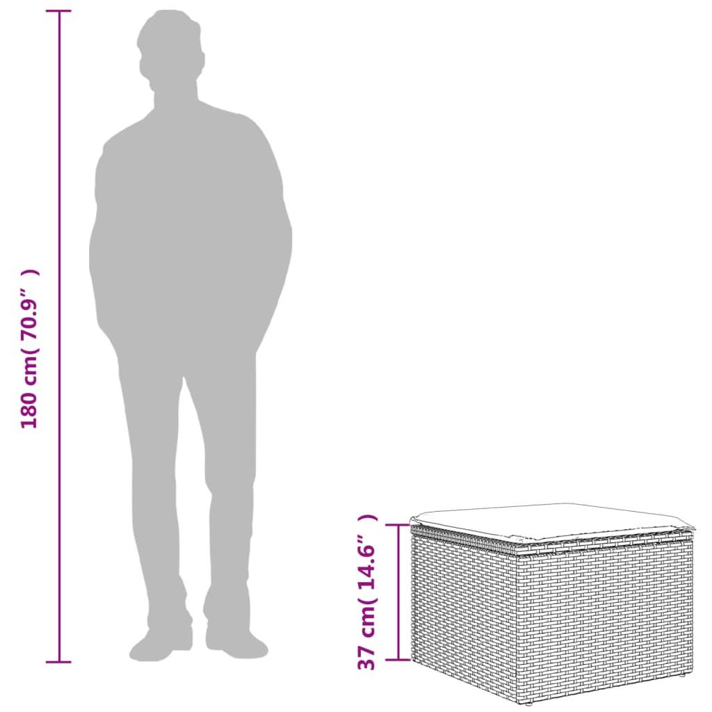 VidaXL  Gartenhocker poly-rattan 