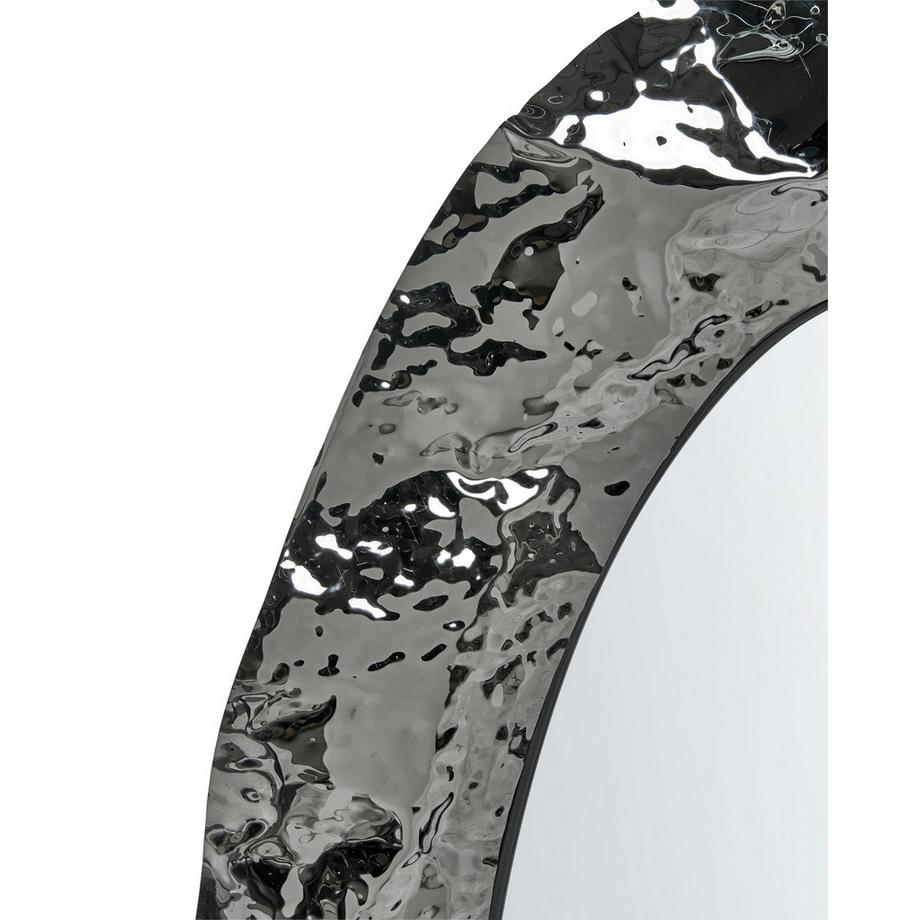 Beliani Wandspiegel aus Edelstahl Klassisch LOGNES  